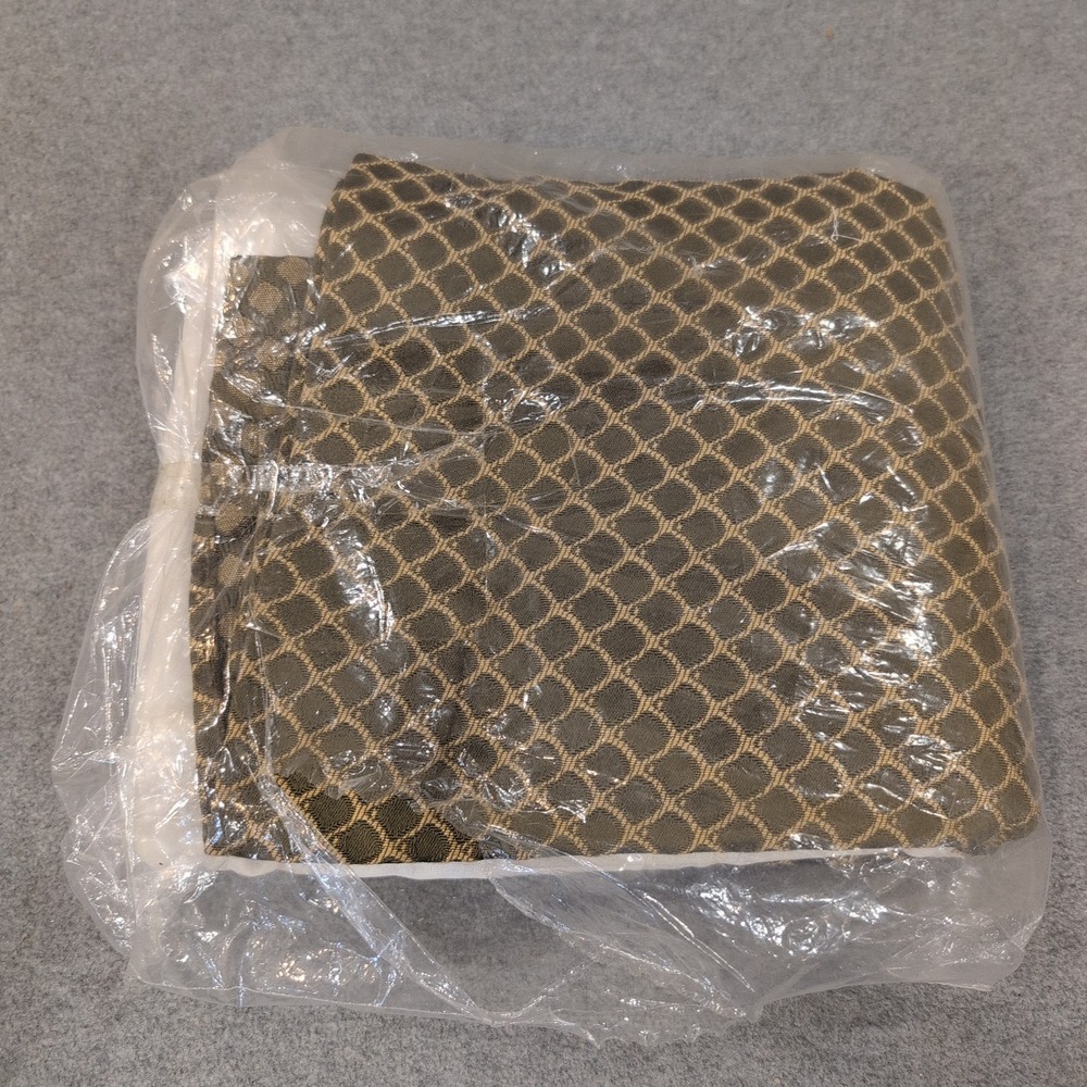 Utica Queen Bedskirt Olive Green Tan Geometric Trellis Pattern Bedding New